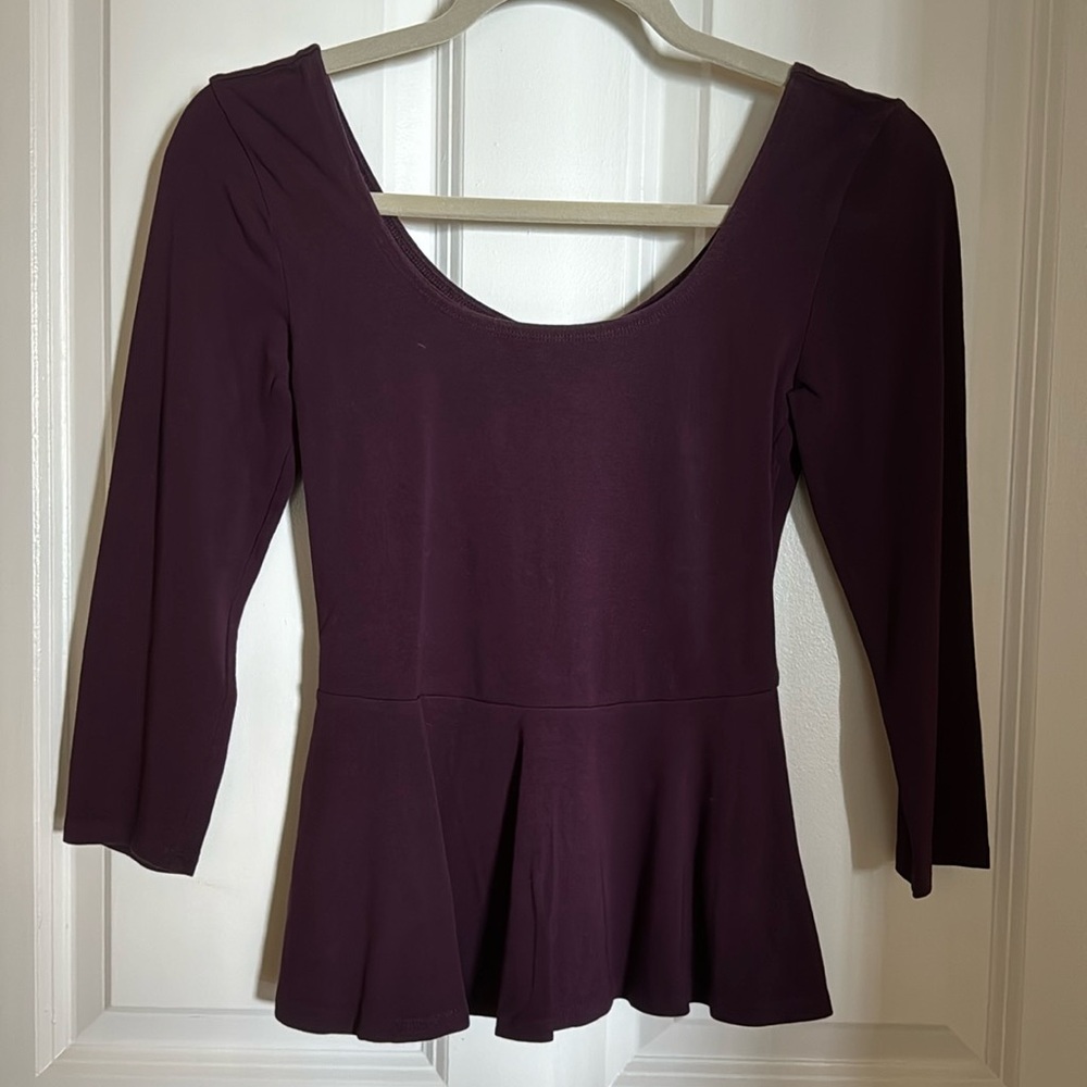 Purple Women's Peplum Top